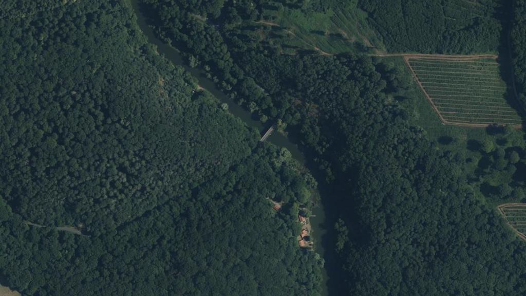 Vue aérienne de Pont de Diet, La Mère, Mervent