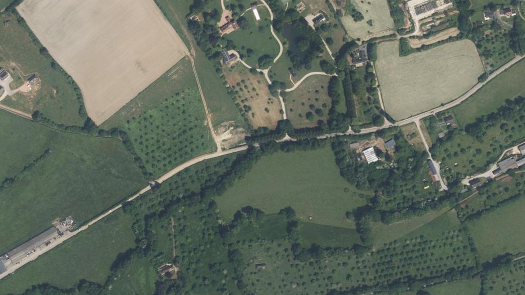 Vue aérienne de Pré-d'Auge