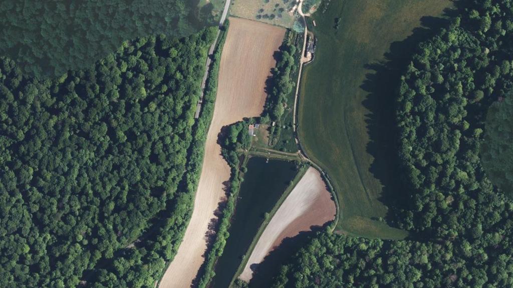Vue aérienne des environs de Flize