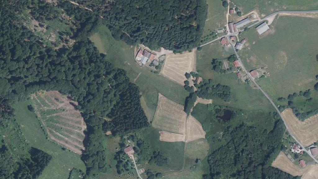 Vue aérienne des environs de Bellefontaine