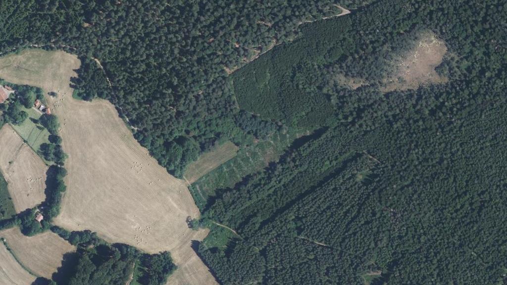 Vue aérienne des environs de Laveline-du-Houx