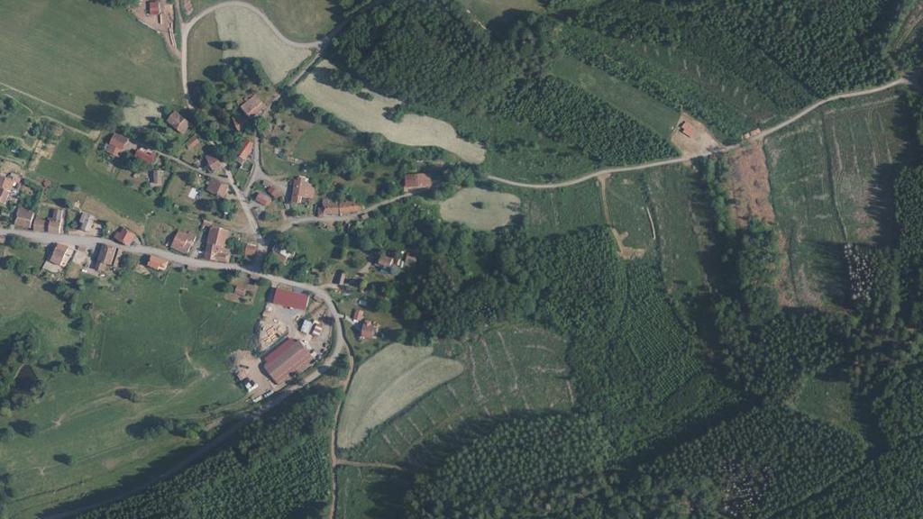 Vue aérienne de Ru de Large Pierre