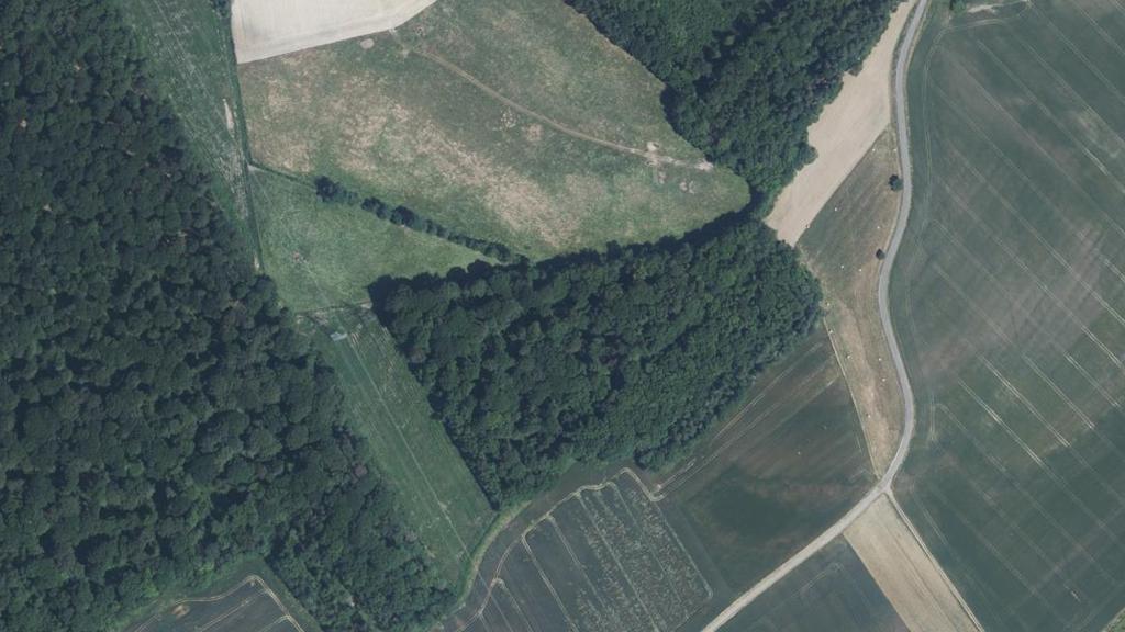 Vue aérienne de Ru des Étangs du Bois de la Fourche