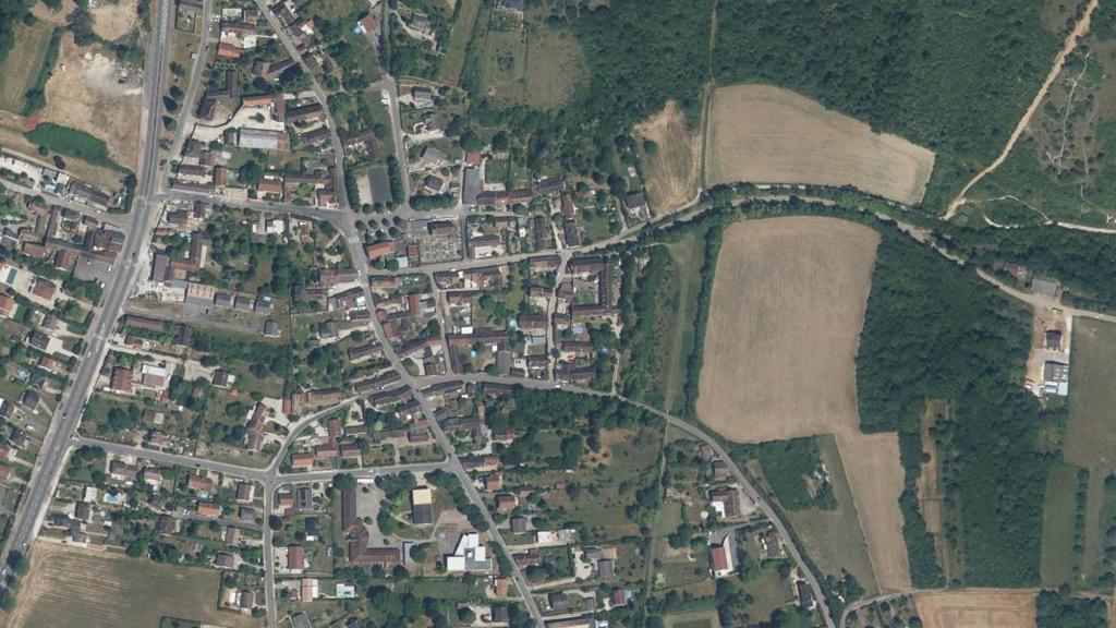 Vue aérienne des environs de Maillot