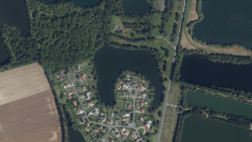 Vue aérienne de Sablière du Domaine des Étangs