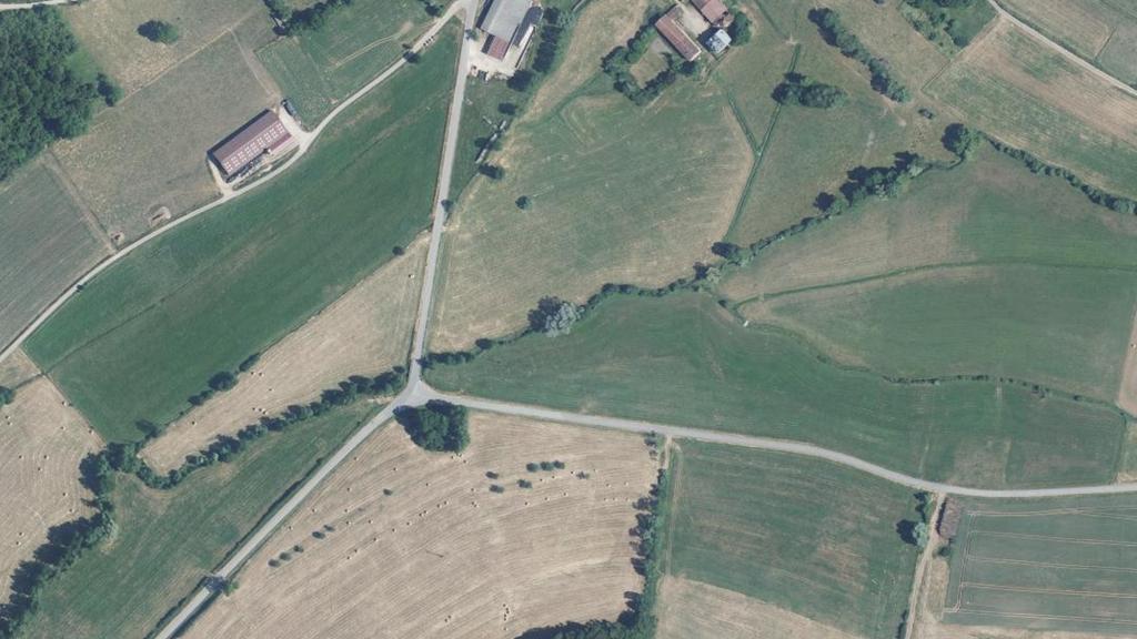 Vue aérienne des environs de Bazegney