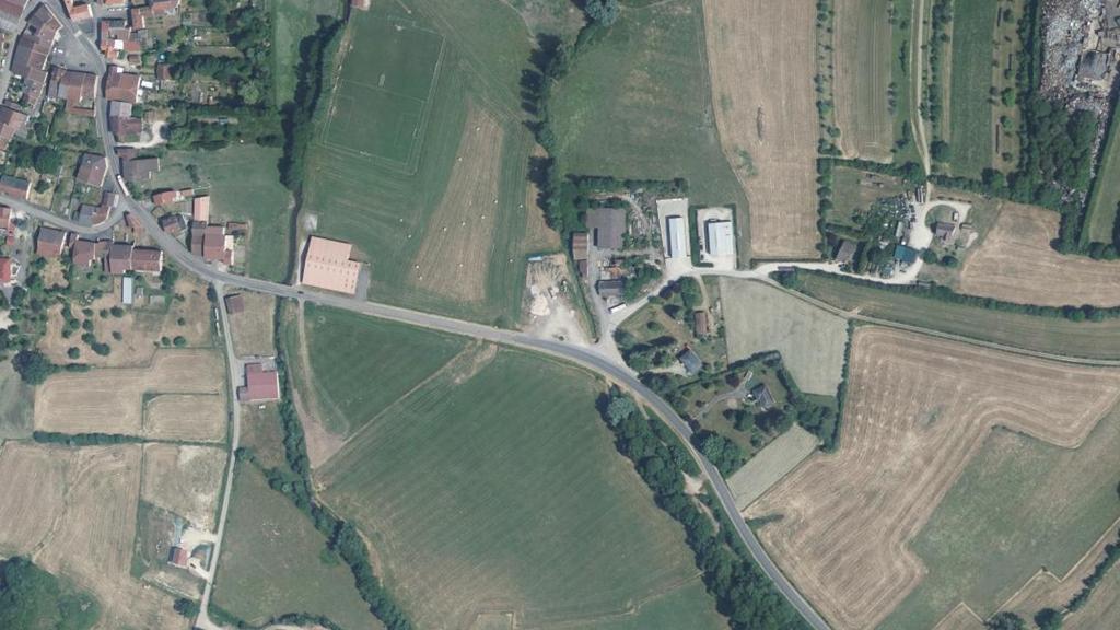 Vue aérienne des environs de Bleurville