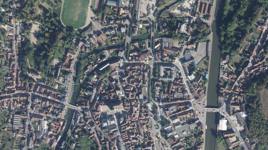 Vue aérienne de Secteur de pêche de Clamecy