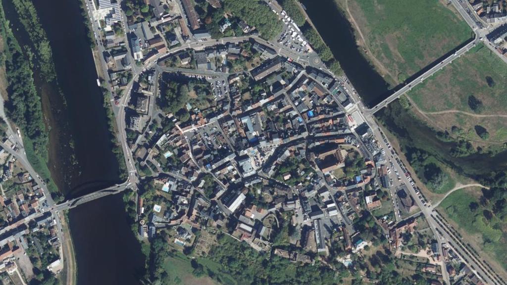 Vue aérienne de Secteur de pêche de Decize