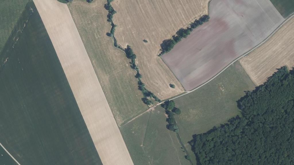 Vue aérienne de Secteur de pêche de Domptail