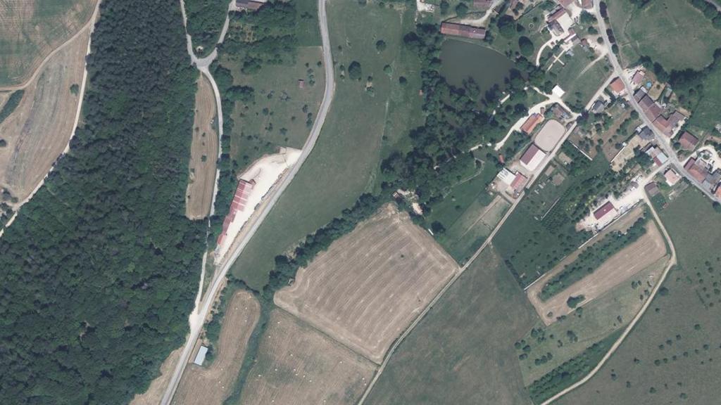 Vue aérienne de Secteur de pêche de Landaville