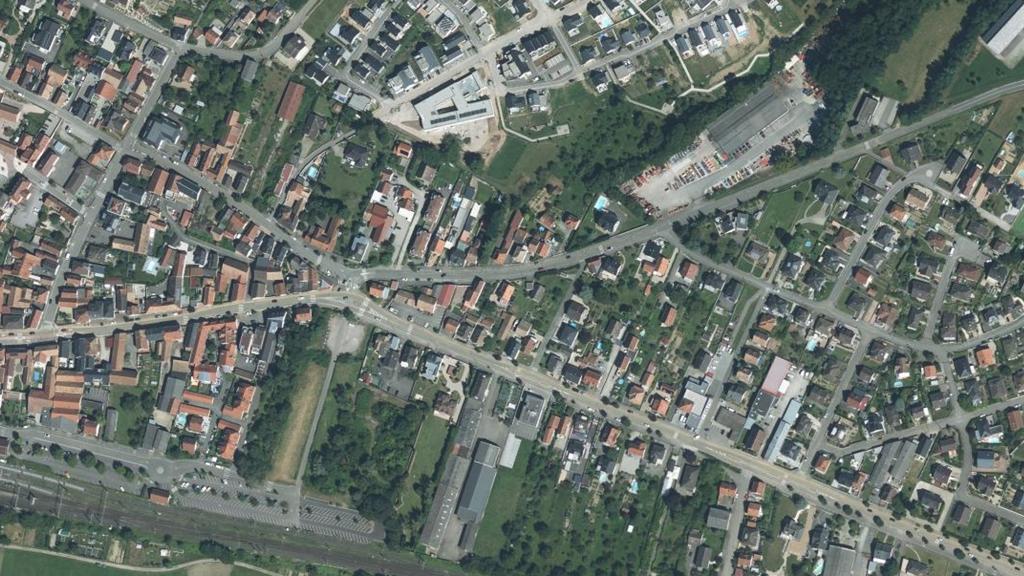 Vue aérienne de Secteur de pêche de Mommenheim