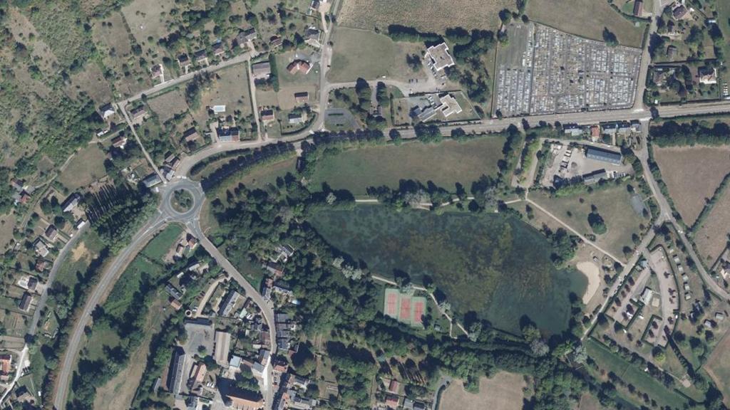 Vue aérienne de Secteur de pêche de Prémery