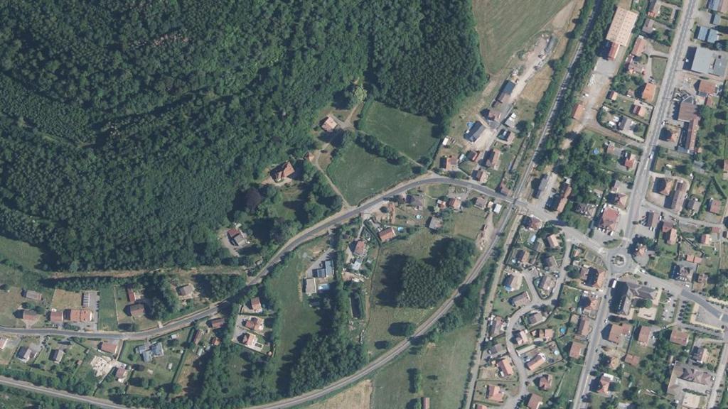 Vue aérienne des environs de Saint-Léonard