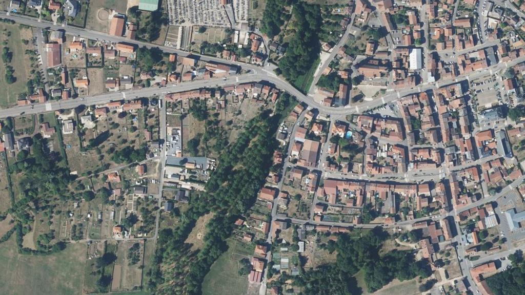 Vue aérienne des environs de Étain