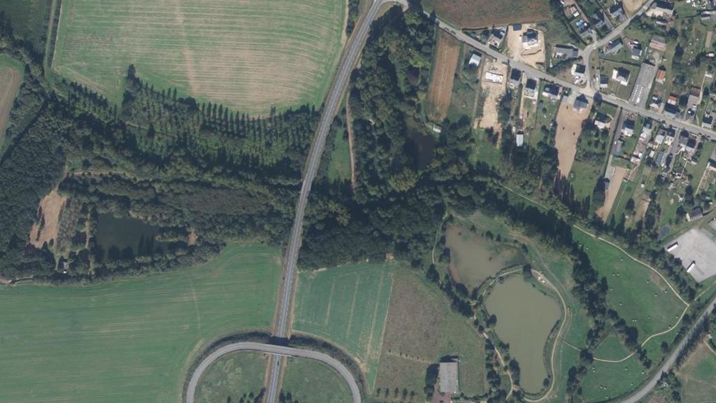 Vue aérienne des environs de Mauron