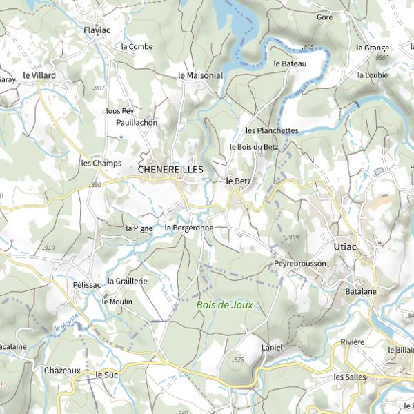 Plan cartographique de 11 le Mousse