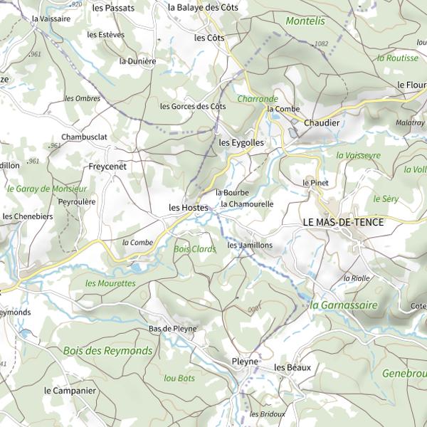 Plan cartographique de 12 Ruisseau les Mazeaux