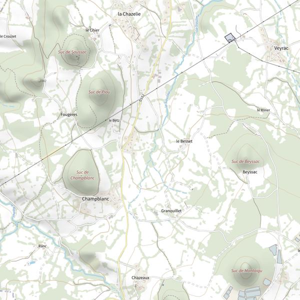 Plan cartographique de 15 La Siaulme