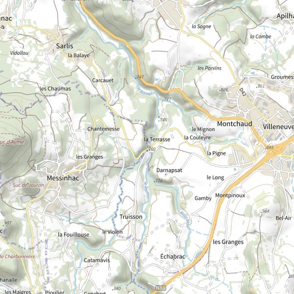 Plan cartographique de 16 Ruisseau le Truisson