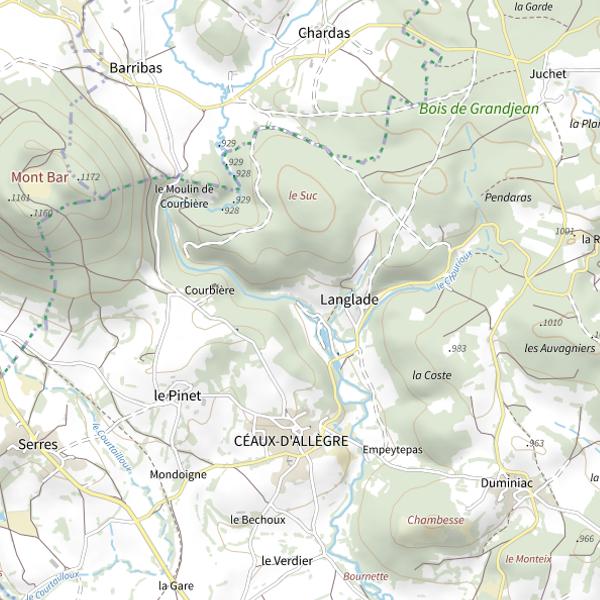 Plan cartographique de 7 Borne à Ceaux d'Allègre