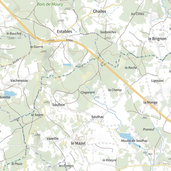 Plan cartographique de 8 Bourbouilloux