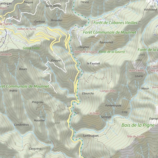 Plan cartographique de Abietta