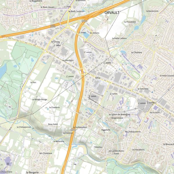 Plan cartographique de Accastillage Diffusion Nantes