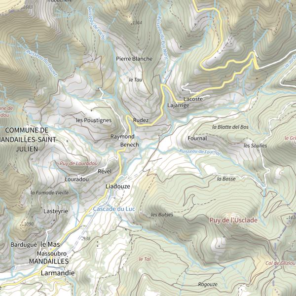 Plan cartographique de Affluent Jordanne