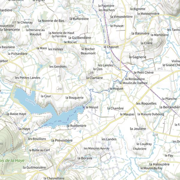 Plan cartographique de Affluent la Dathée