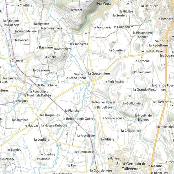 Plan cartographique de Affluent La Virène (Calvados)
