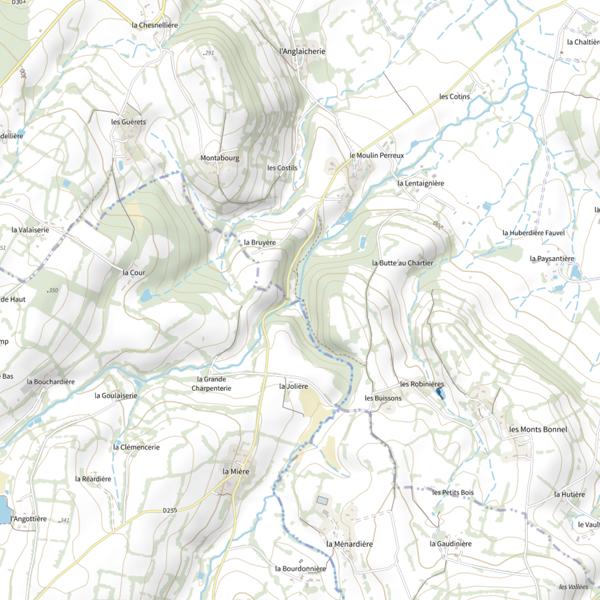 Plan cartographique de Affluent La Virène (Manche)