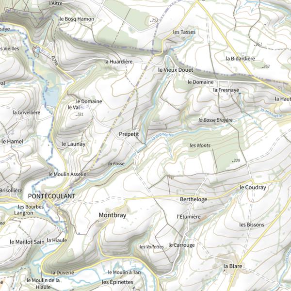 Plan cartographique de Affluent Ruisseau de la Jeannette