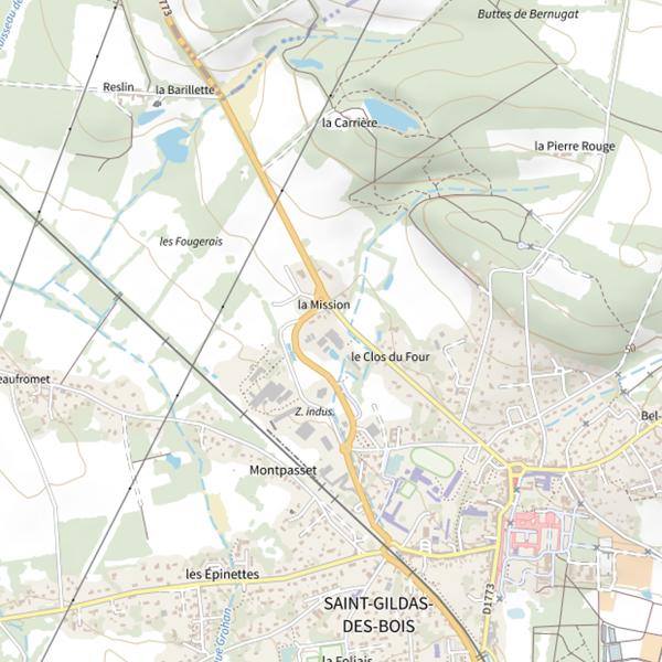 Plan cartographique de Agri Saint Gildas