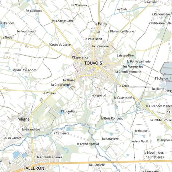 Plan cartographique de Agrivillage Cavac Touvois