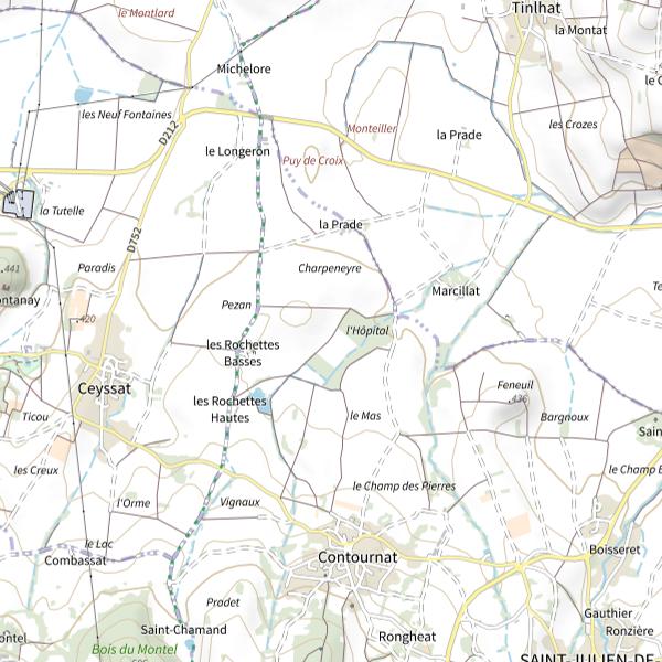 Plan cartographique de Allier - Carpe de nuit