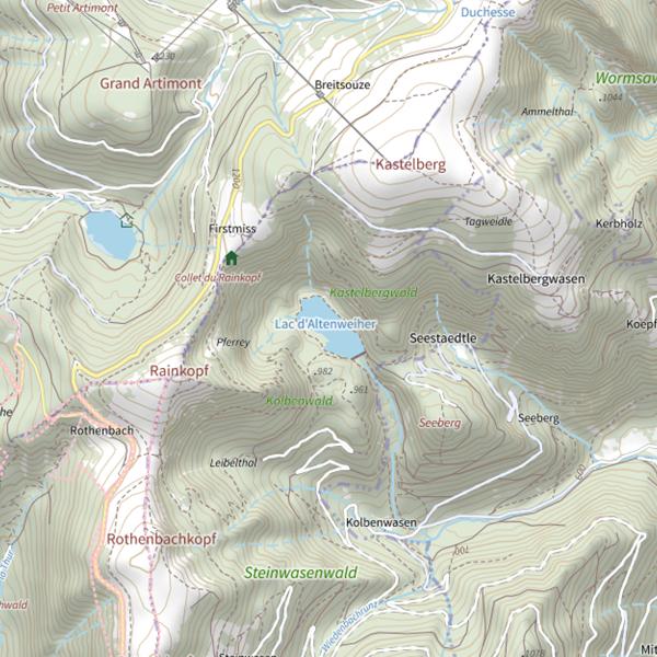 Plan cartographique de Altenweiher