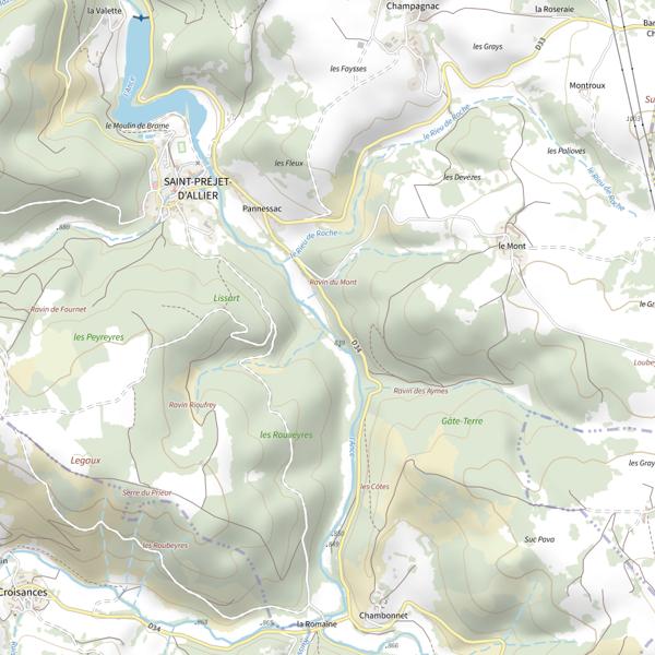 Plan cartographique de Ance du Sud