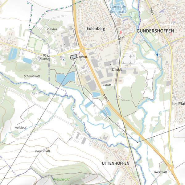 Plan cartographique de Ancien Étang