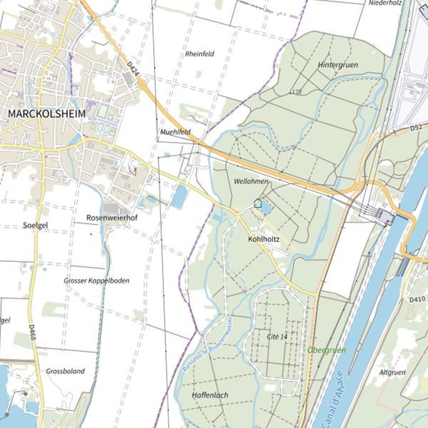 Plan cartographique de Ancienne baignade