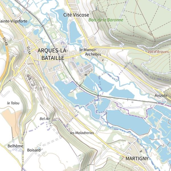 Plan cartographique de Ancienne ballastière (Seine-Maritime)