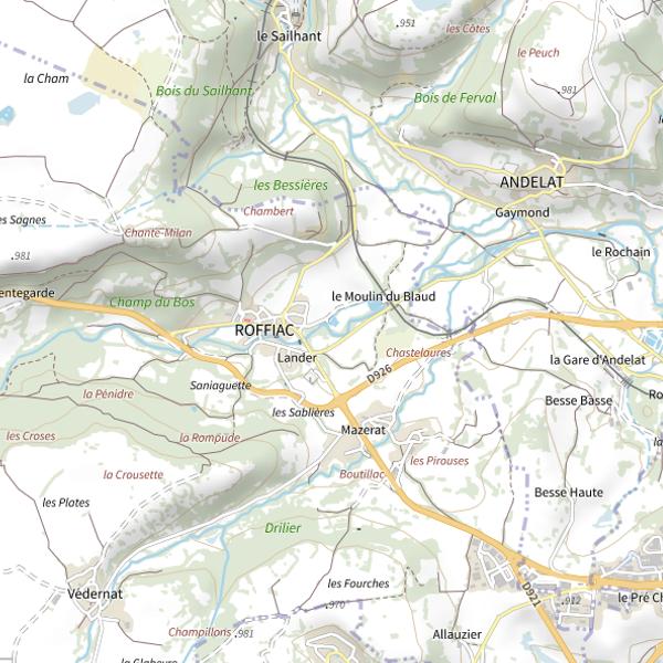 Plan cartographique de Ander