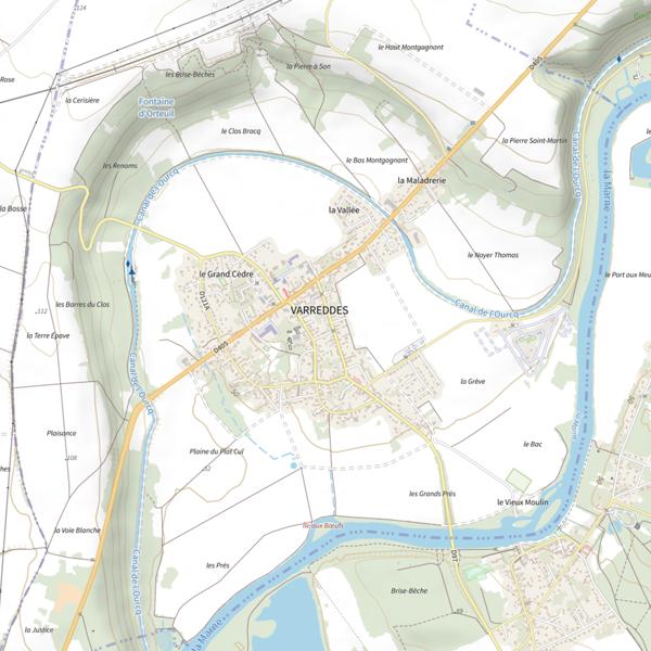 Plan cartographique de Apn de Varreddes