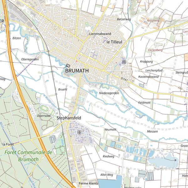 Plan cartographique de Atelier Pêche et Nature de Brumath