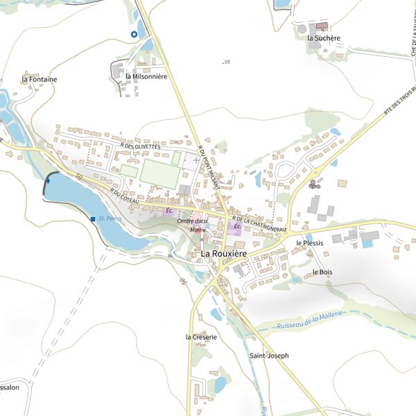 Plan cartographique de Au Bar àMi