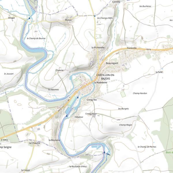 Plan cartographique de Au Petit Senat