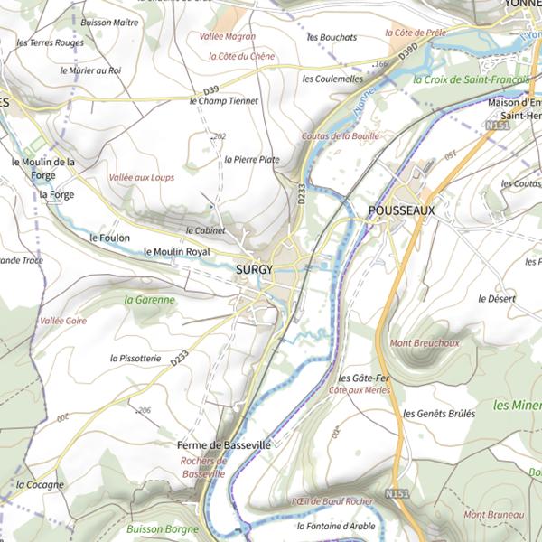 Plan cartographique de Auberge de l'Orme
