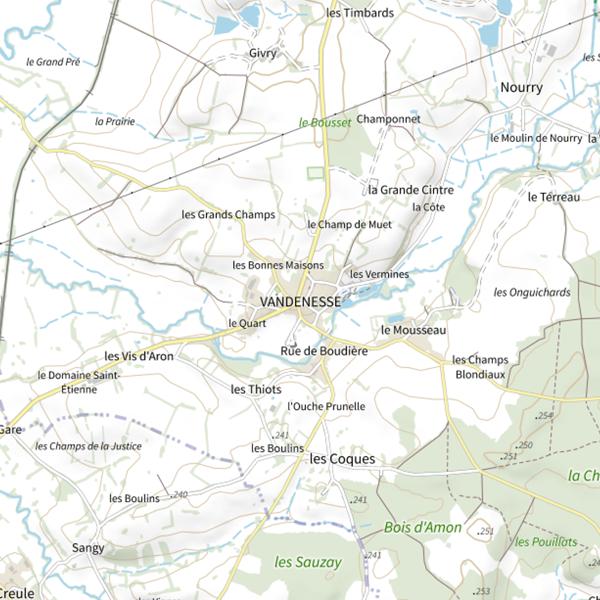 Plan cartographique de Auberge Gourmande