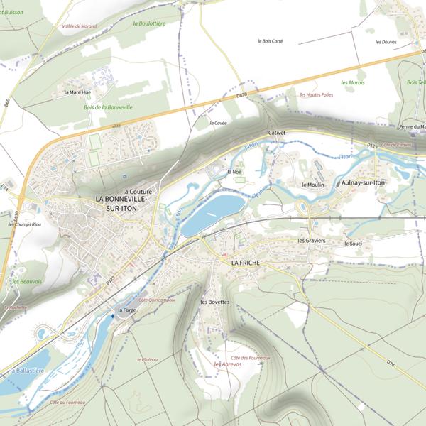 Plan cartographique de Aulnay-sur-iton