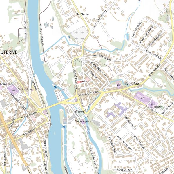 Plan cartographique de Auterive